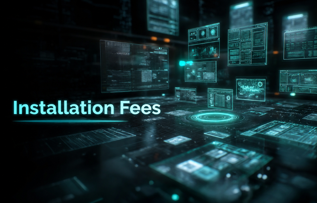رسوم تركيب الخدمة