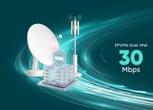 الشبكة الافتراضية الخاصة عبر الإنترنت (IPVPN) عبر الميكروويف (MW) بسرعة 30 ميجابت في الثانية